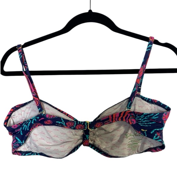 Lilly Pulitzer Fish Reef Colorful Bikini Top Size Large - Picture 3 of 7